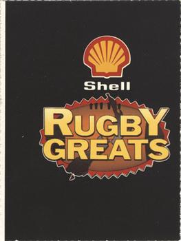 1992 Shell Rugby Greats - Instant Prize #NNO Moro Back
